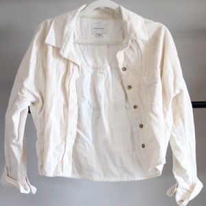 American Eagle outfitters, size XS, cream corduroy button jacket